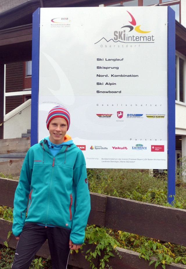 David Mach hat im September das Skiinternat in Oberstdorf bezogen