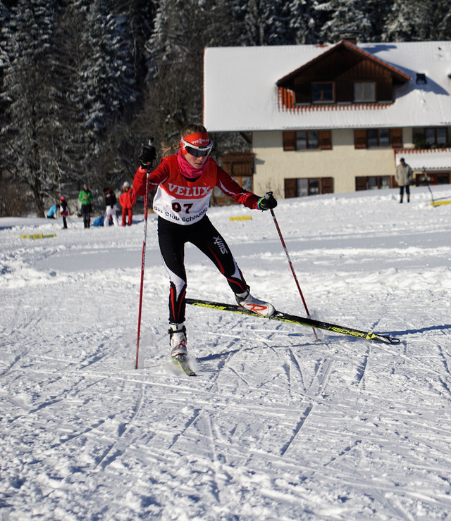 Tagessiegerin Kim Fischer bei S13 über 3km in Scheidegg