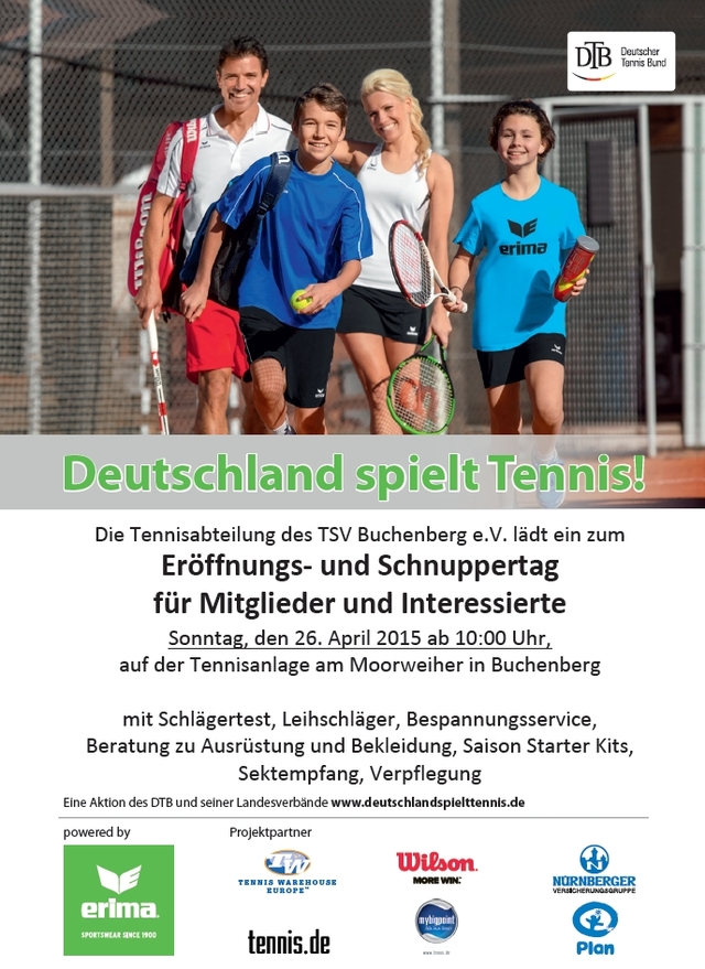 Flyer Deutschland spielt Tennis 2015