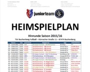 juniorteam HEIMSPIELPLAN 2015-16