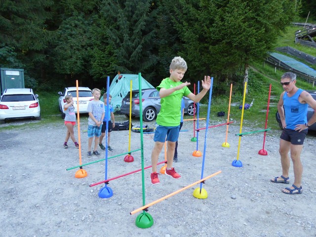 Aufwärmtraining mit Trainer Steffen