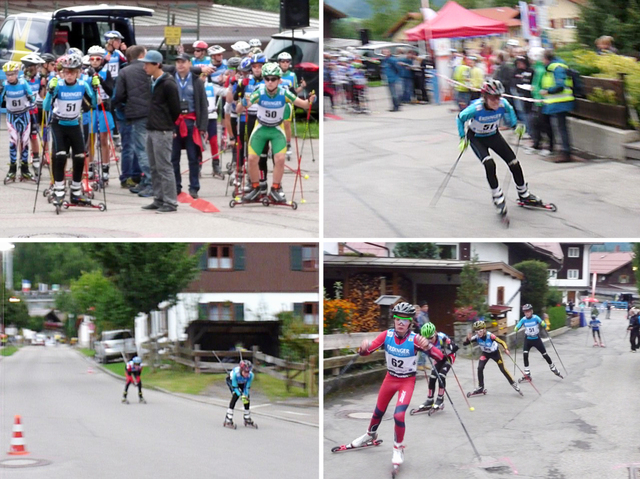 Das Skiroller-Rennen durch Obersdorf forderte von Florian (Startnummer 51) einiges an Kondition ab