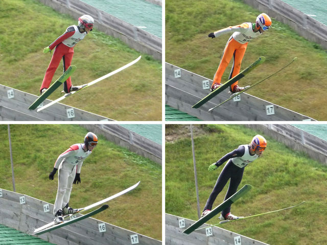 Die TSV-Adler auf der K43: David Mach (Bild oben links), Elias Vuic (oben rechts), Sebastian Laminet (unten links), Florian Hüttl (unten rechts)