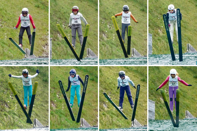 Die TSV-Adler auf der K20: (obere Reihe v.l.n.r.) Beat Wiedemann, Lucas Mach, Jakob Schupp, Sophia Maurus - (untere Reihe v.l.n.r.) Simon Hüttl, Aaron Wiedemann, Simon Mach, Julia Steck