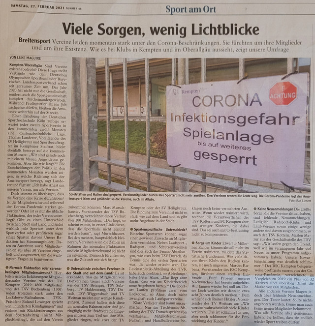 Quelle: Allgäuer Zeitung, 27.02.2021, S. 43