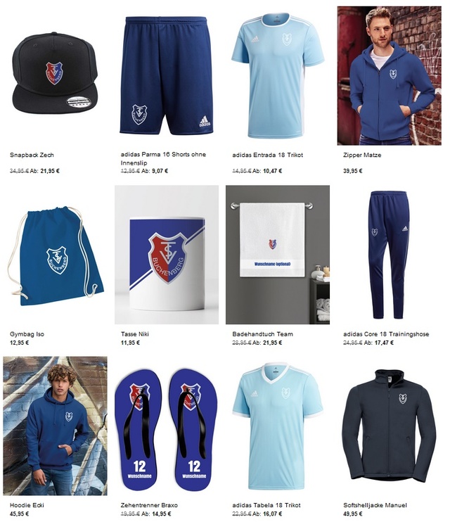 Beispiele aus dem TSV Fanshop