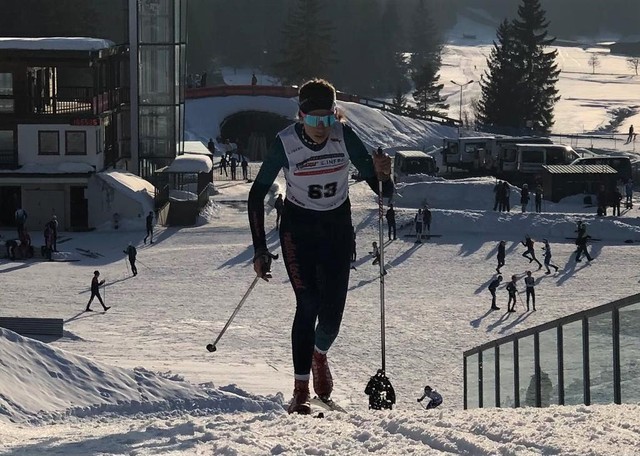 Lara Brack während ihrem 2,5 km Klassisch-Sprintrennen!