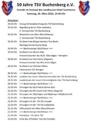 Festakt zum 50jährigen Bestehen des TSV Buchenberg e.V.