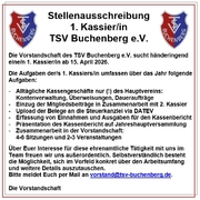 TSV Vorstandschaft sucht 1. Kassier/in zum 15. April 2026