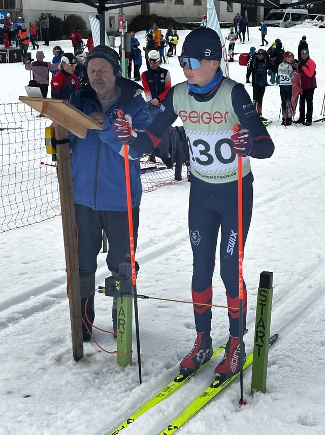 Am Start: Aaron Zwack (U14, m) - im Ziel: 2. Platz