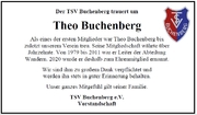 Der TSV Buchenberg trauert um sein Ehrenmitglied Theo Buchenberg