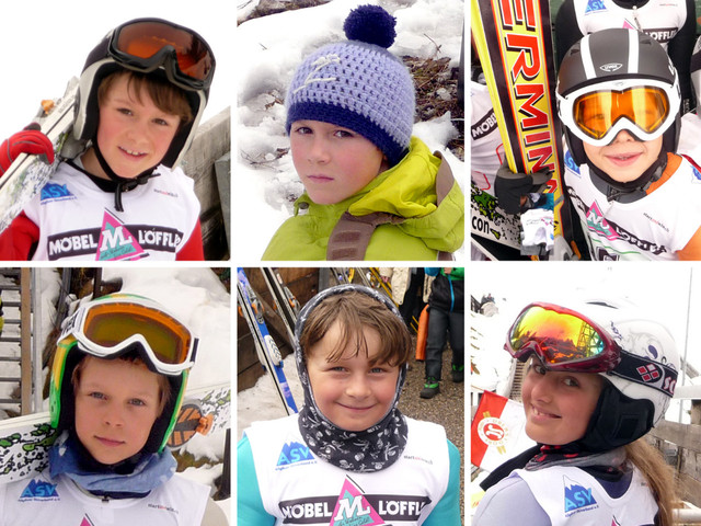 Portraitbilder in Oberstdorf: Beat Wiedemann (Bilder oben links und Mitte), Jakob Schupp (oben rechts), Lucas Mach (unten links), Ludwig  und Lena Burger (unten Mitte und rechts)