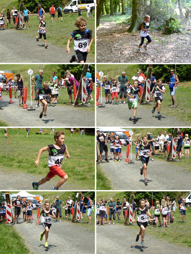 Schnell im Crosslauf – 1. Bilderreihe: Anna Piekenbrock – 2. Bilderreihe: Jakob Marcher, Lucas Mach und Sylvia Färber – 3. Bilderreihe: Beat Wiedemann, Simon Hüttl – 4. Bilderreihe: Simon und David Mach