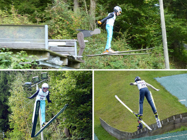 Die Buchenberger K30-Adler: Jakob Schupp (Bild oben) – Beat Wiedemann (unten links) – Aaron Wiedemann (unten rechts)