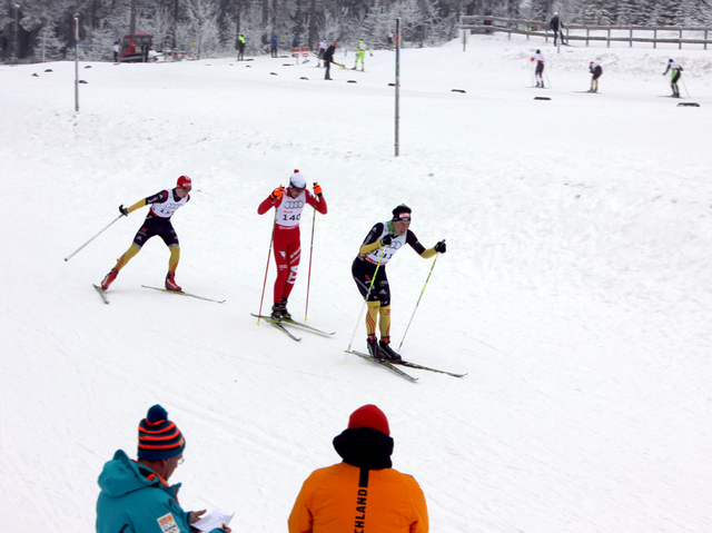 Denis Klarin (vorn) im 5-km-Sprintrennen